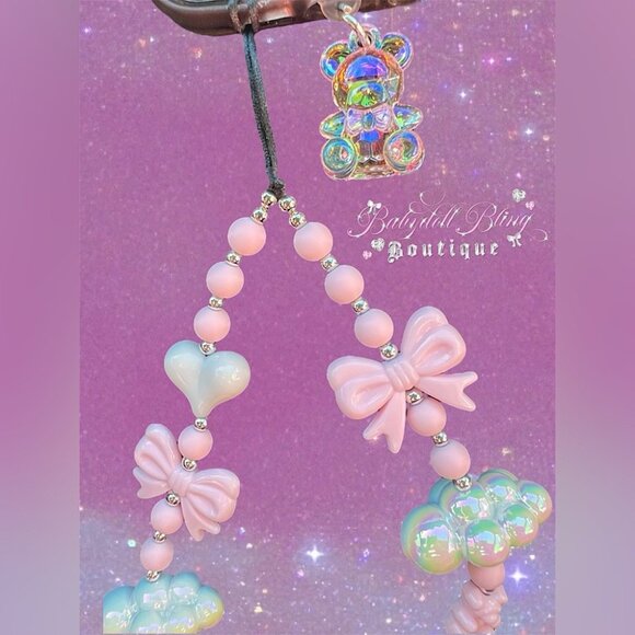 babydoll bling boutique Accessories - BabyBear charging port plug 🩷🧸 dirt/debris blocker teddy charm holographic